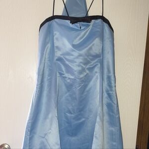 Fiesta Blue and Black Prom Dress